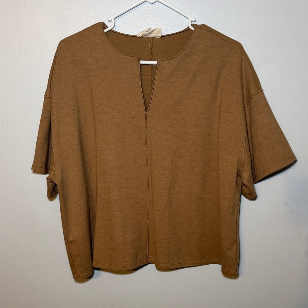 Casual Brown Extremely Soft Women's Top